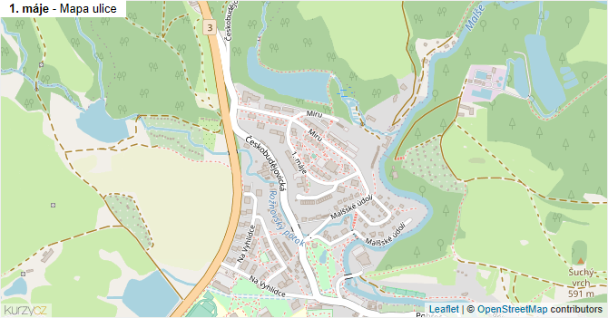 1. máje - mapa ulice