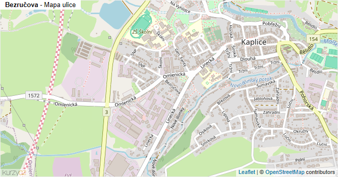 Bezručova - mapa ulice