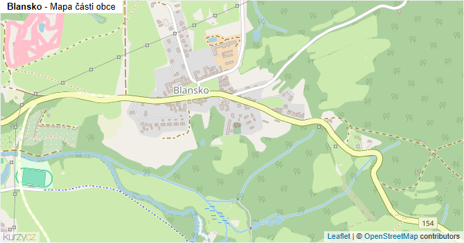 Blansko - mapa části obce