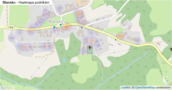 Blansko - mapa podnikání