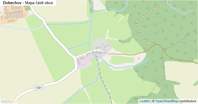 Dobechov - mapa části obce