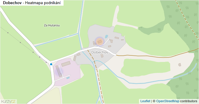 Dobechov - mapa podnikání