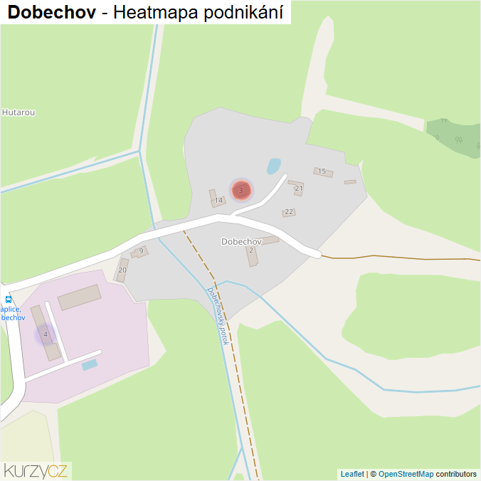 Mapa Dobechov - Firmy v části obce.