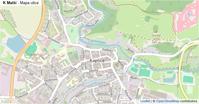 K Malši - mapa ulice