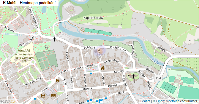 K Malši - mapa podnikání