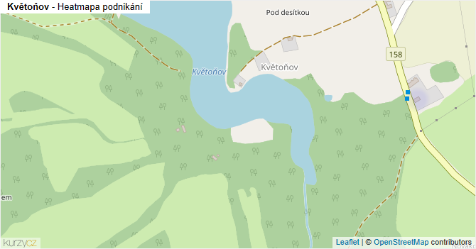 Květoňov - mapa podnikání