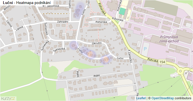 Luční - mapa podnikání