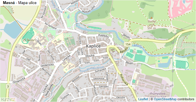 Masná - mapa ulice