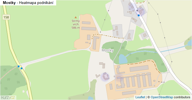 Mostky - mapa podnikání
