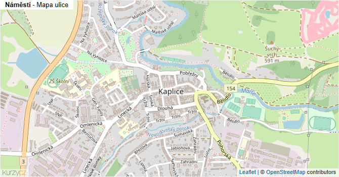 Náměstí - mapa ulice