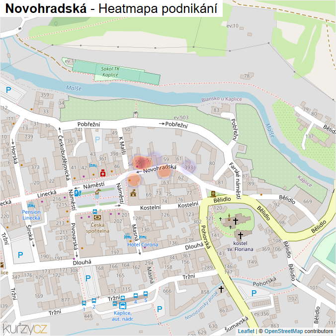 Mapa Novohradská - Firmy v ulici.