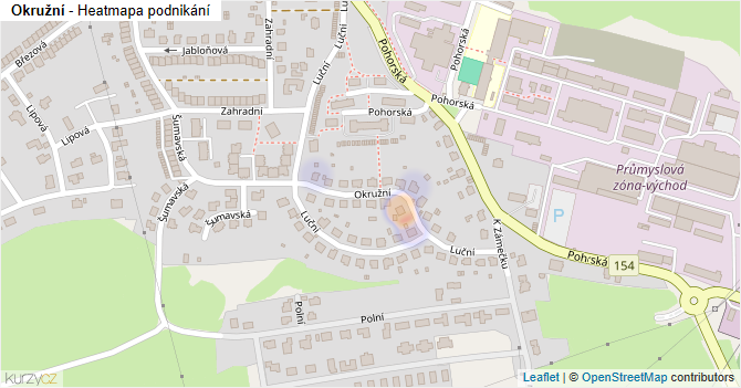 Okružní - mapa podnikání