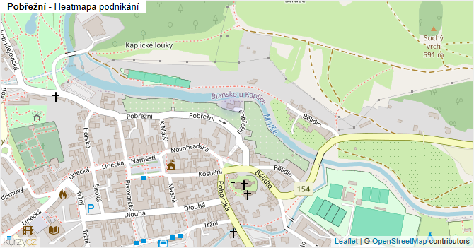 Pobřežní - mapa podnikání