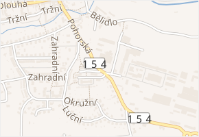 Pohorská v obci Kaplice - mapa ulice