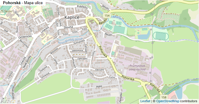 Pohorská - mapa ulice