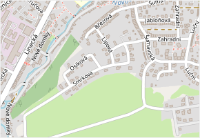 Smrková v obci Kaplice - mapa ulice