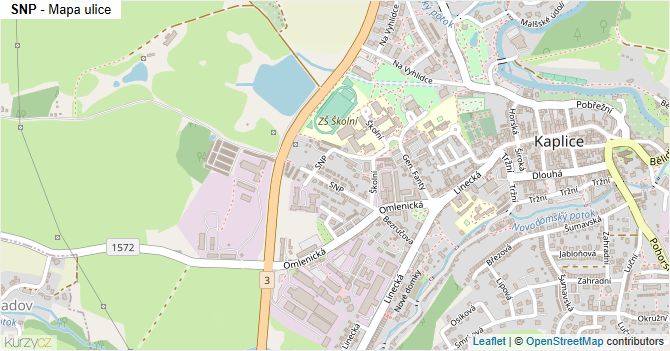SNP - mapa ulice
