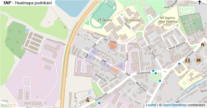SNP - mapa podnikání