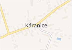 Káranice v obci Káranice - mapa části obce