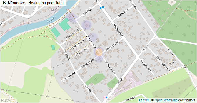 B. Němcové - mapa podnikání
