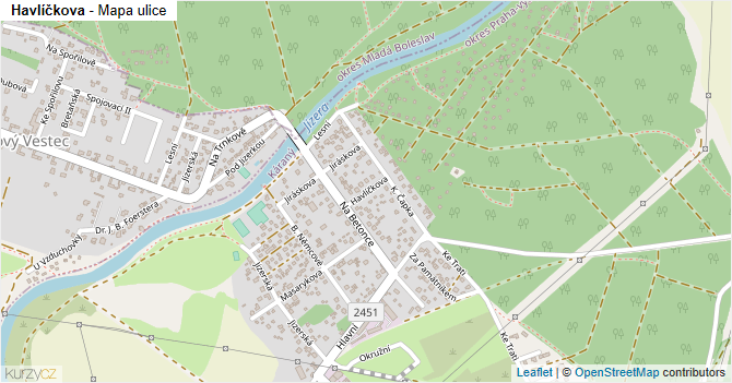 Havlíčkova - mapa ulice