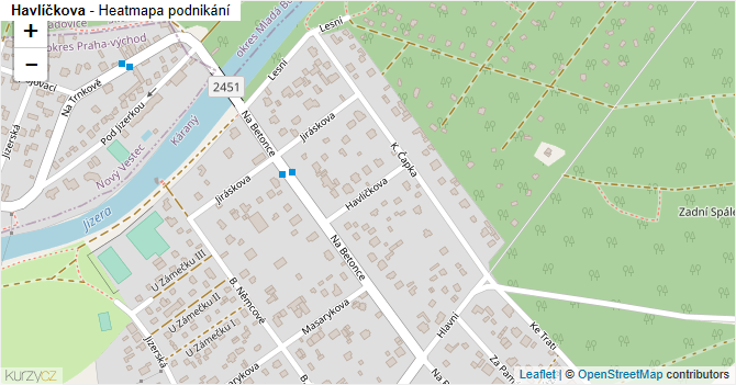 Havlíčkova - mapa podnikání