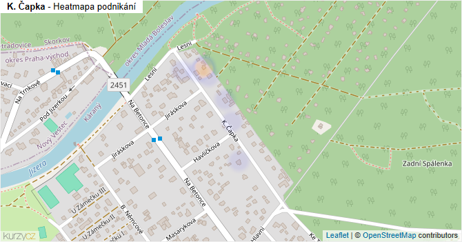 K. Čapka - mapa podnikání