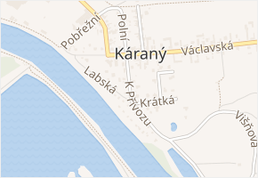 K Přívozu v obci Káraný - mapa ulice