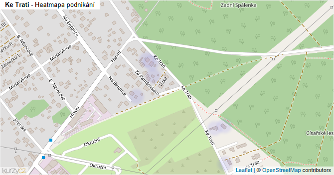 Ke Trati - mapa podnikání