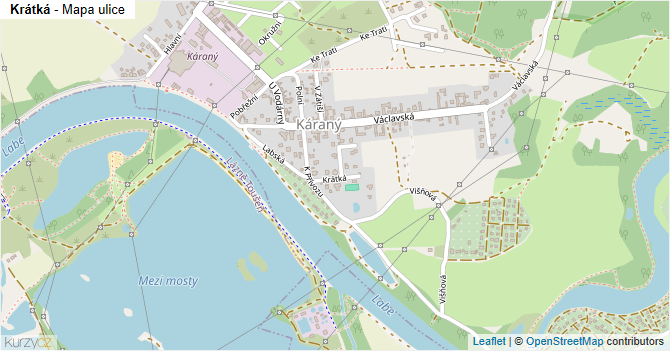 Krátká - mapa ulice