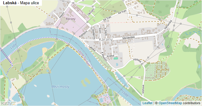 Labská - mapa ulice
