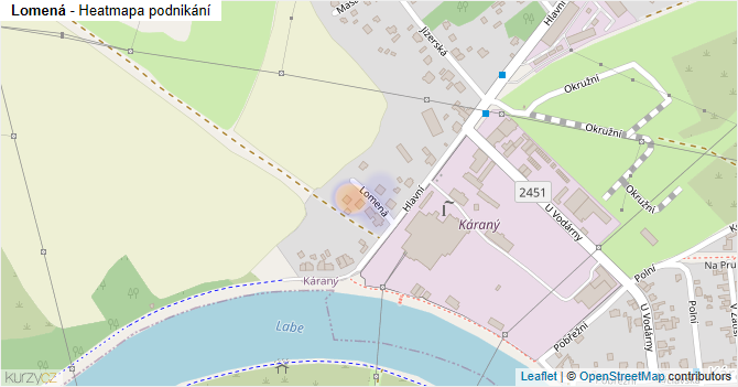 Lomená - mapa podnikání
