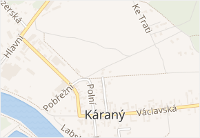 Na Pruhu v obci Káraný - mapa ulice