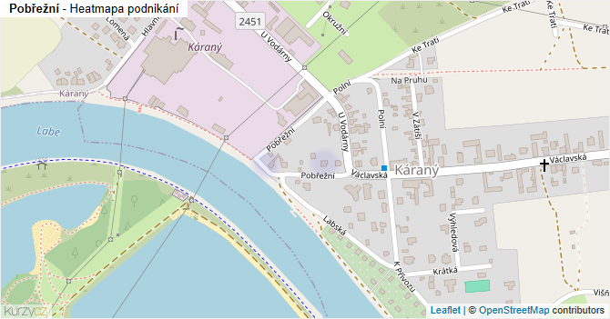 Pobřežní - mapa podnikání
