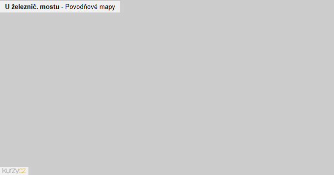 U železnič. mostu - záplavové mapy stoleté vody