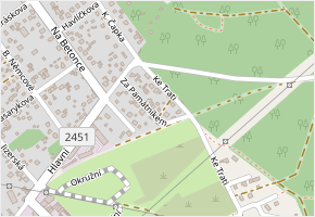 Úzká v obci Káraný - mapa ulice