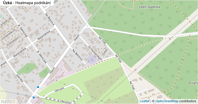 Úzká - mapa podnikání