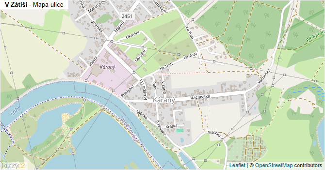 V Zátiší - mapa ulice