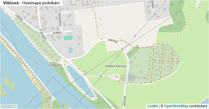 Višňová - mapa podnikání
