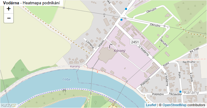 Vodárna - mapa podnikání