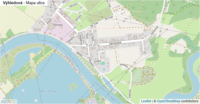 Výhledová - mapa ulice
