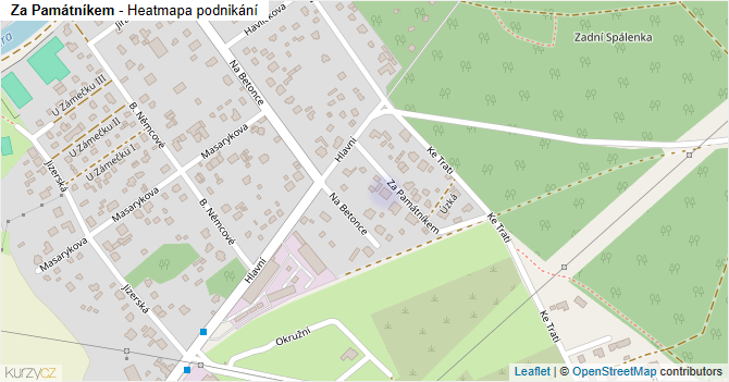 Za Památníkem - mapa podnikání