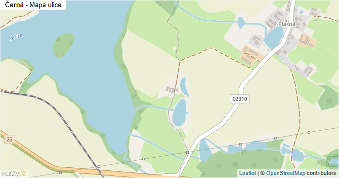 Černá - mapa ulice