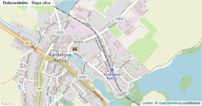 Dobrovského - mapa ulice
