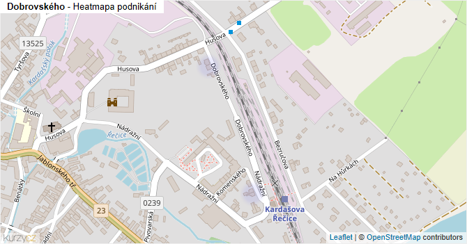 Dobrovského - mapa podnikání