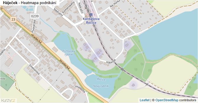 Háječek - mapa podnikání