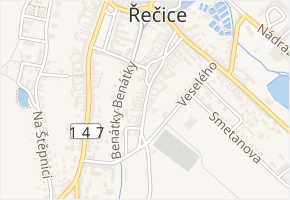 Hradní v obci Kardašova Řečice - mapa ulice