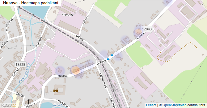 Husova - mapa podnikání