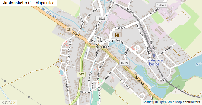 Jablonského tř. - mapa ulice