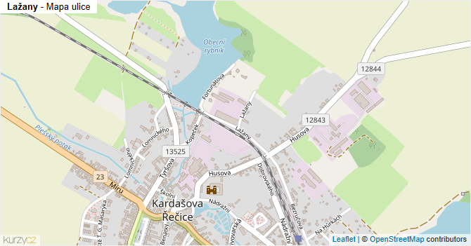 Lažany - mapa ulice